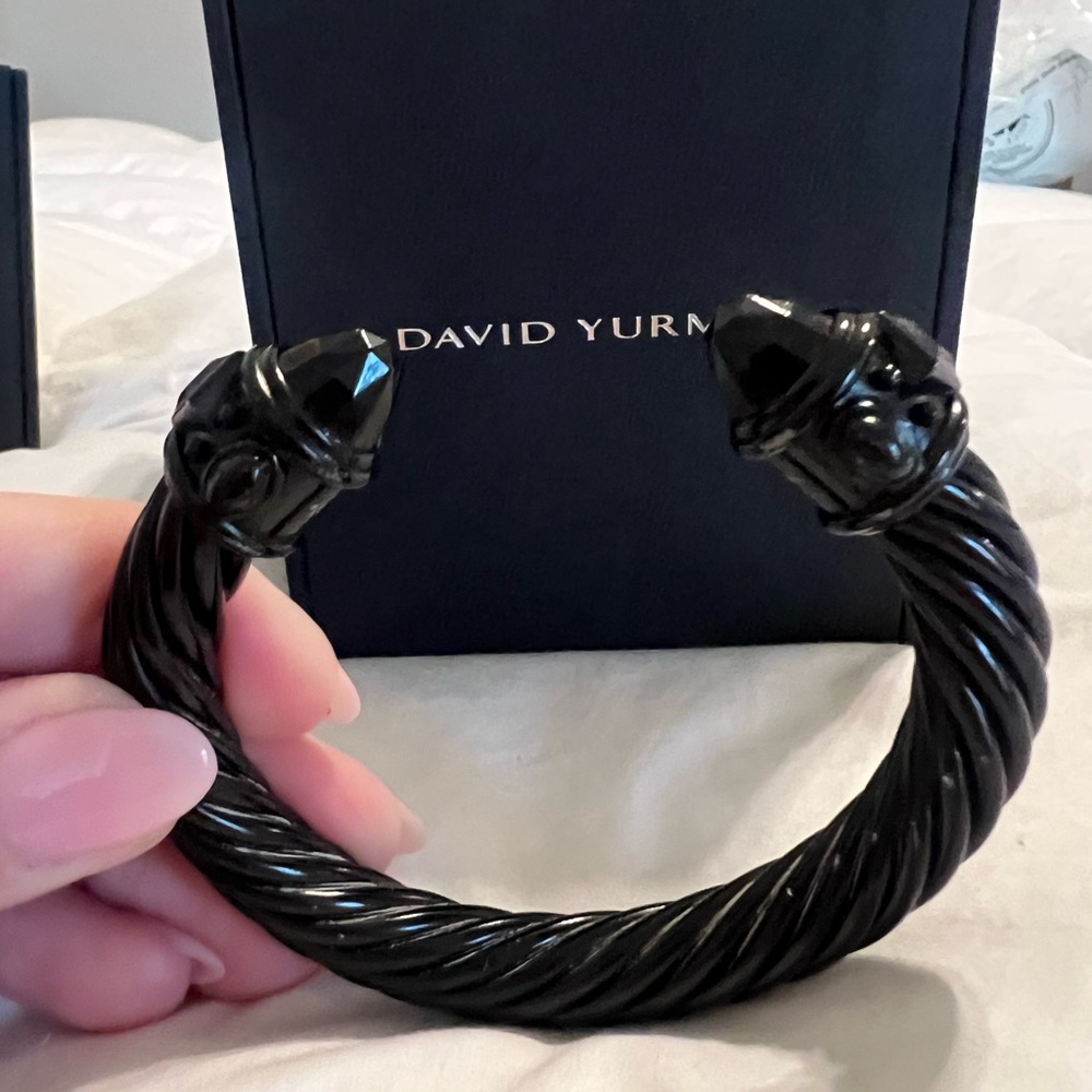 David Yurman Renaissance Classic Cable Bracelet Black Aluminum